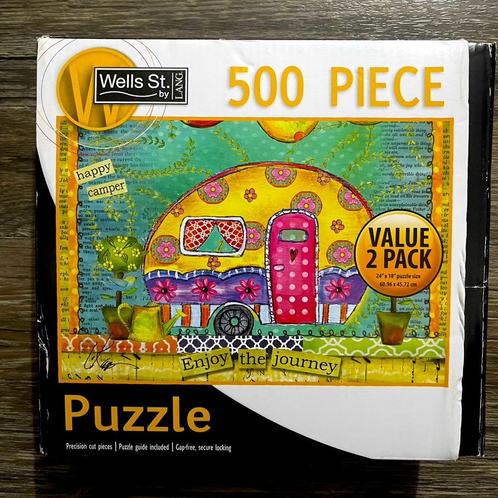 Camper and Butterflies Puzzles by Wells St. By Lang 500 Pieces 🧩.